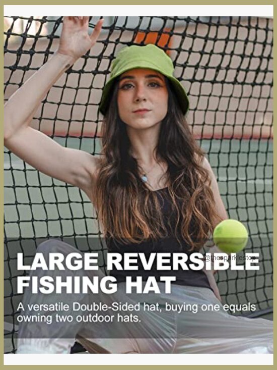 Reversible Bucket Hat with Chin Strap, 100% Cotton, Packable Travel Sun Hat
